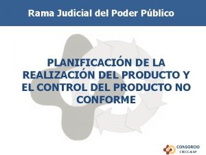 Rama Judicial del Poder Pblico PLANIFICACIN DE LA