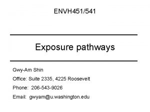 ENVH 451541 Exposure pathways GwyAm Shin Office Suite