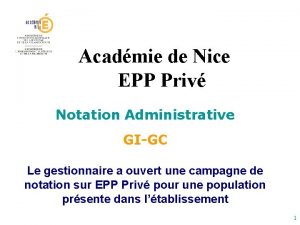 Acadmie de Nice EPP Priv Notation Administrative GIGC