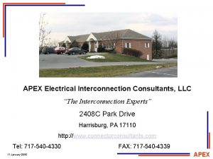 APEX Electrical Interconnection Consultants LLC The Interconnection Experts
