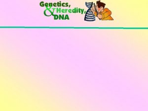 Heredity the passing of traits from parent to