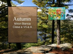 Autumn Miron Bianca Clasa a VIIa A Autumns