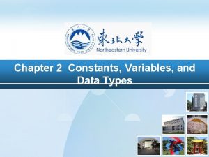Chapter 2 Constants Variables and Data Types 1