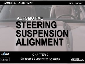 CHAPTER 9 Electronic Suspension Systems OBJECTIVES After studying