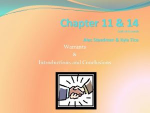 Chapter 11 14 Craft of Research Alec Steadman