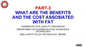 PART3 WHAT ARE THE BENEFITS AND THE COST