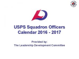 USPS Squadron Officers Calendar 2016 2017 USPS Squadron