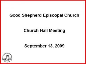Good Shepherd Episcopal Church Hall Meeting September 13