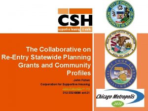 The Collaborative on ReEntry Statewide Planning Grants and