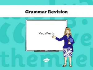Grammar Revision Modal Verbs Modal Verbs for Possibility