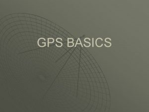 GPS BASICS The Global Positioning System GPS is