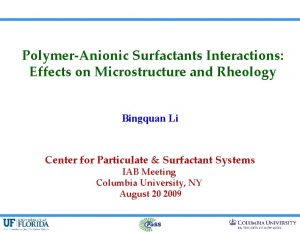 PolymerAnionic Surfactants Interactions Effects on Microstructure and Rheology