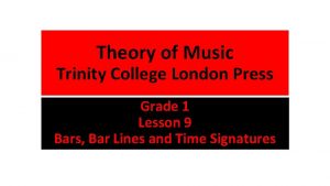 Theory of Music Trinity College London Press Grade