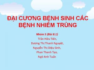 I CNG BNH SINH CC BNH NHIM TRNG