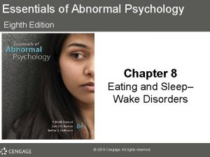 Essentials of Abnormal Psychology Eighth Edition Chapter 8