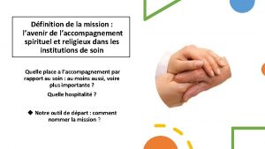 Dfinition de la mission lavenir de laccompagnement spirituel