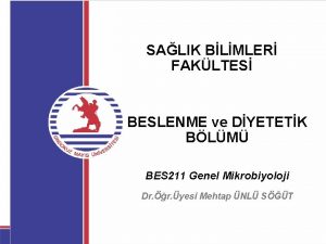 SALIK BLMLER FAKLTES BESLENME ve DYETETK BLM BES