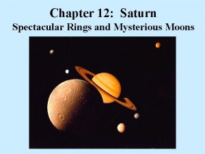 Chapter 12 Saturn Spectacular Rings and Mysterious Moons