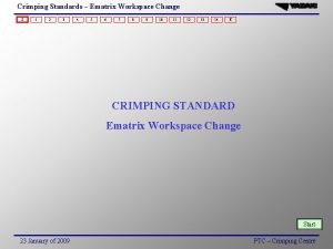 Crimping Standards Ematrix Workspace Change S 1 2