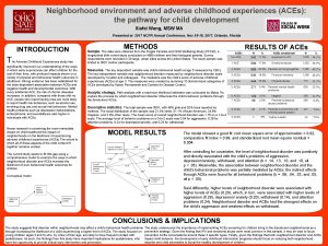 Neighborhood environment and adverse childhood experiences ACEs the