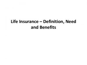 Life Insurance Definition Need and Benefits Life Insurance