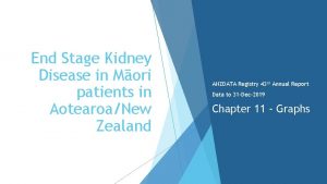 End Stage Kidney Disease in Mori patients in