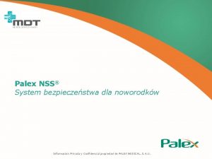 Palex NSS System bezpieczestwa dla noworodkw Informacin Privada