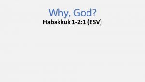 Habakkuk 1 esv