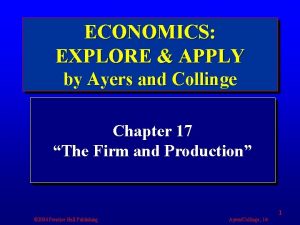 ECONOMICS EXPLORE APPLY by Ayers and Collinge Chapter