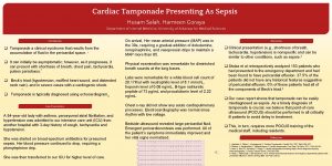 Cardiac Tamponade Presenting As Sepsis Husam Salah Harmeen