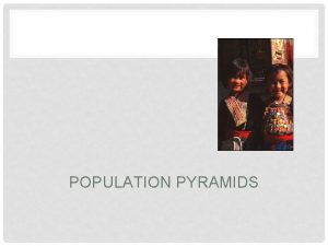 POPULATION PYRAMIDS DEPENDENCY RATIO The number of people