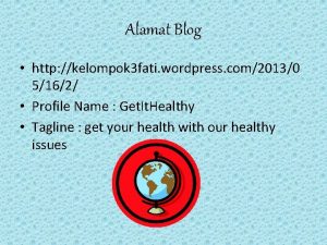 Alamat Blog http kelompok 3 fati wordpress com20130