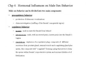 Chp 4 Hormonal Influences on Male Sex Behavior