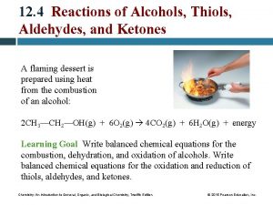 12 4 Reactions of Alcohols Thiols Aldehydes and