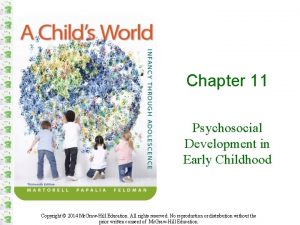 Chapter 11 Psychosocial Development in Early Childhood Copyright