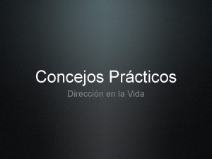 Concejos Prcticos Direccin en la Vida Texto Proverbios