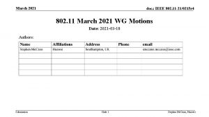 March 2021 doc IEEE 802 11 210215 r