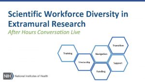 Scientific Workforce Diversity in Extramural Research After Hours