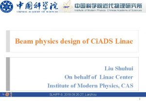 Beam physics design of Ci ADS Linac Liu