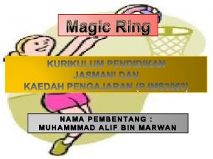 Magic Ring NAMA PEMBENTANG MUHAMMMAD ALIF BIN MARWAN