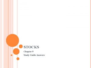 STOCKS Chapter 9 Study Guide Answers Common Stock