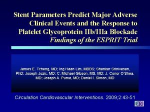 Stent Parameters Predict Major Adverse Clinical Events and