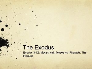 The Exodus 3 12 Moses call Moses vs