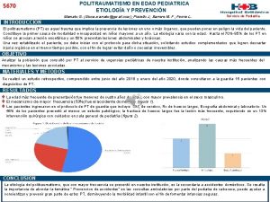 POLITRAUMATISMO EN EDAD PEDIATRICA ETIOLOGA Y PREVENCIN 5670