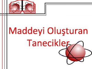 Maddeyi Oluturan Tanecikler Maddeyi Oluturan Tanecikler Maddenin Tanecikli