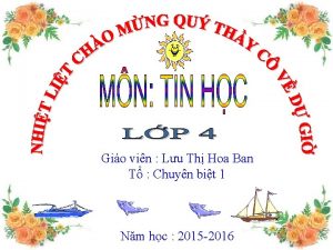 Gio vin Lu Th Hoa Ban T Chuyn