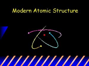 Modern Atomic Structure Atomic Structure Atoms are composed