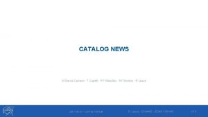 CATALOG NEWS M Garcia Carnero T Capelli P
