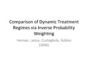 Comparison of Dynamic Treatment Regimes via Inverse Probability