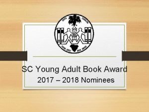 SC Young Adult Book Award 2017 2018 Nominees